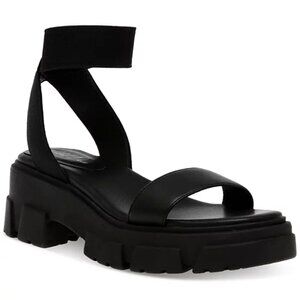 Wild Pair Theodorra Two-Piece Lug Sole Sandals $60 - US Size 7 1/2 - Black- 1345
